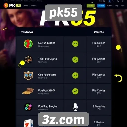 Comparativo entre pk55 e outros sites de jogos